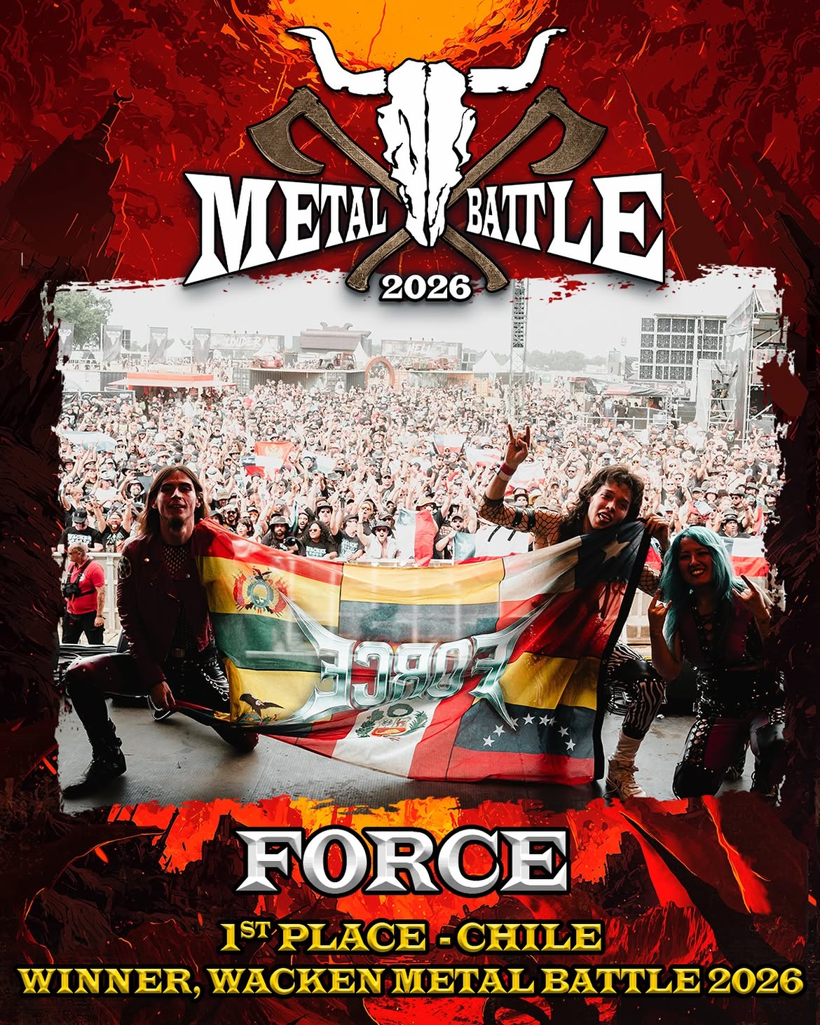 Día histórico para el metal chileno: Force triunfa en Wacken Metal Battle